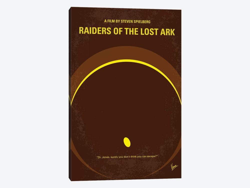 Raiders Of The Lost Ark Minimal Movie Poster by Chungkong 1-piece Canvas Art