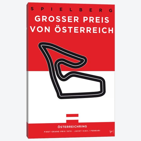 F1 Osterreichring Race Track Minimal Poster Canvas Print #CKG860} by Chungkong Canvas Print