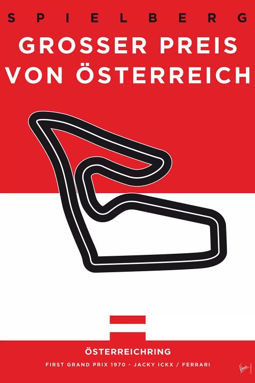 F1 Osterreichring Race Track Minimal Poster