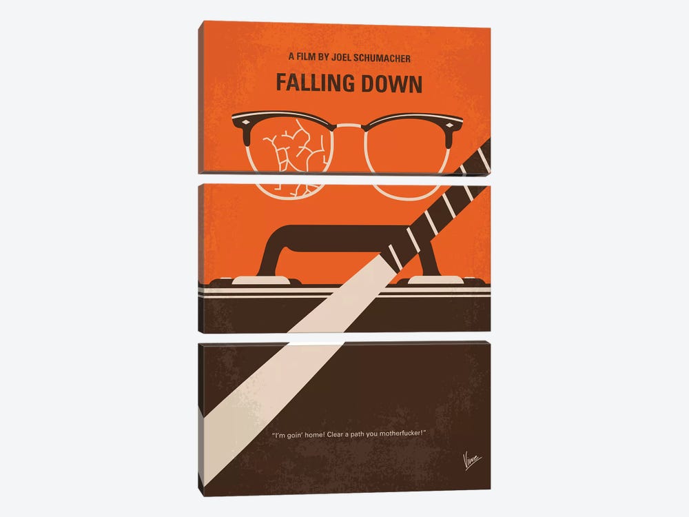Falling Down Minimal Movie Poster by Chungkong 3-piece Art Print