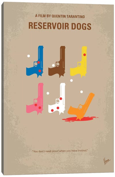 Reservoir Dogs Minimal Movie Poster Canvas Art Print - Chungkong's Thriller Movie Posters