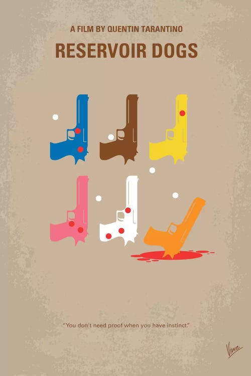 Reservoir Dogs Minimal Movie Poster by Chungkong wall art