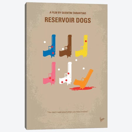 Reservoir Dogs Minimal Movie Poster Canvas Print #CKG86} by Chungkong Canvas Artwork