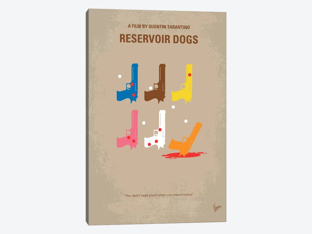 Reservoir Dogs Minimal Movie Poster by Chungkong 1-piece Canvas Print