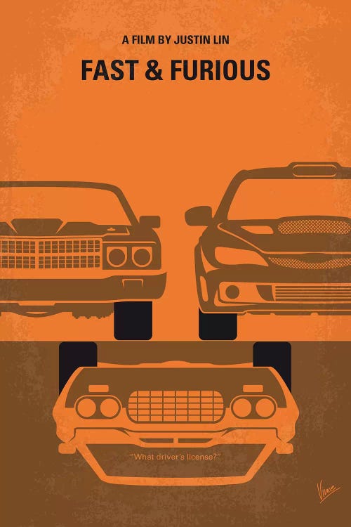 Fast And Furious Minimal Movie Poster