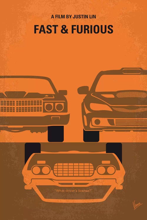 Fast And Furious Minimal Movie Poster by Chungkong wall art