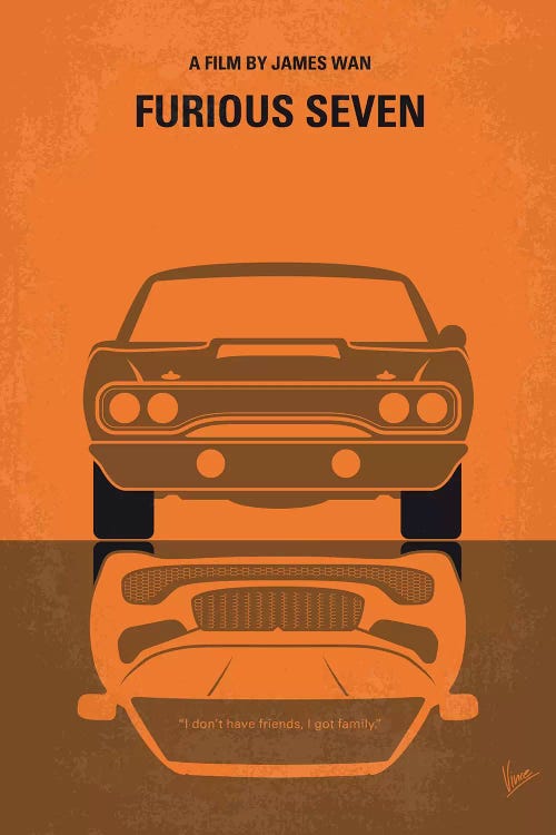 Furious 7 Minimal Movie Poster