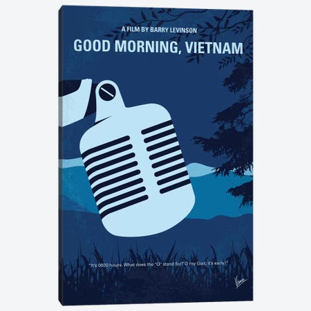 Good Morning Vietnam Minimal Movie Poster Canvas Print #CKG881} by Chungkong Art Print