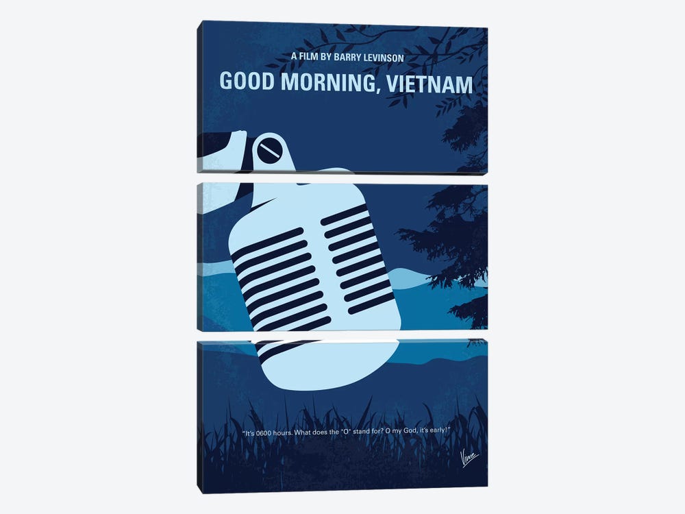 Good Morning Vietnam Minimal Movie Poster by Chungkong 3-piece Canvas Art Print