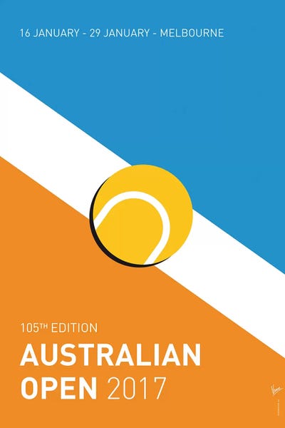 Australia: Grand Slam Australian Open 2017 Minimal Poster by Chungkong