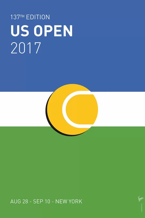Grand Slam US Open 2017 Minimal Poster by Chungkong wall art