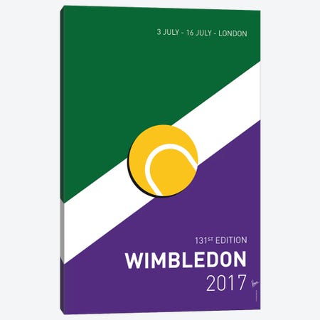 Grand Slam Wimbledon Open 2017 Minimal Poster Canvas Print #CKG885} by Chungkong Canvas Art