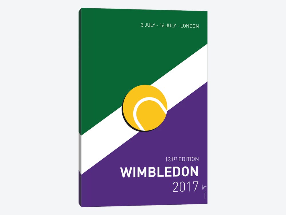 Grand Slam Wimbledon Open 2017 Minimal Poster by Chungkong 1-piece Art Print