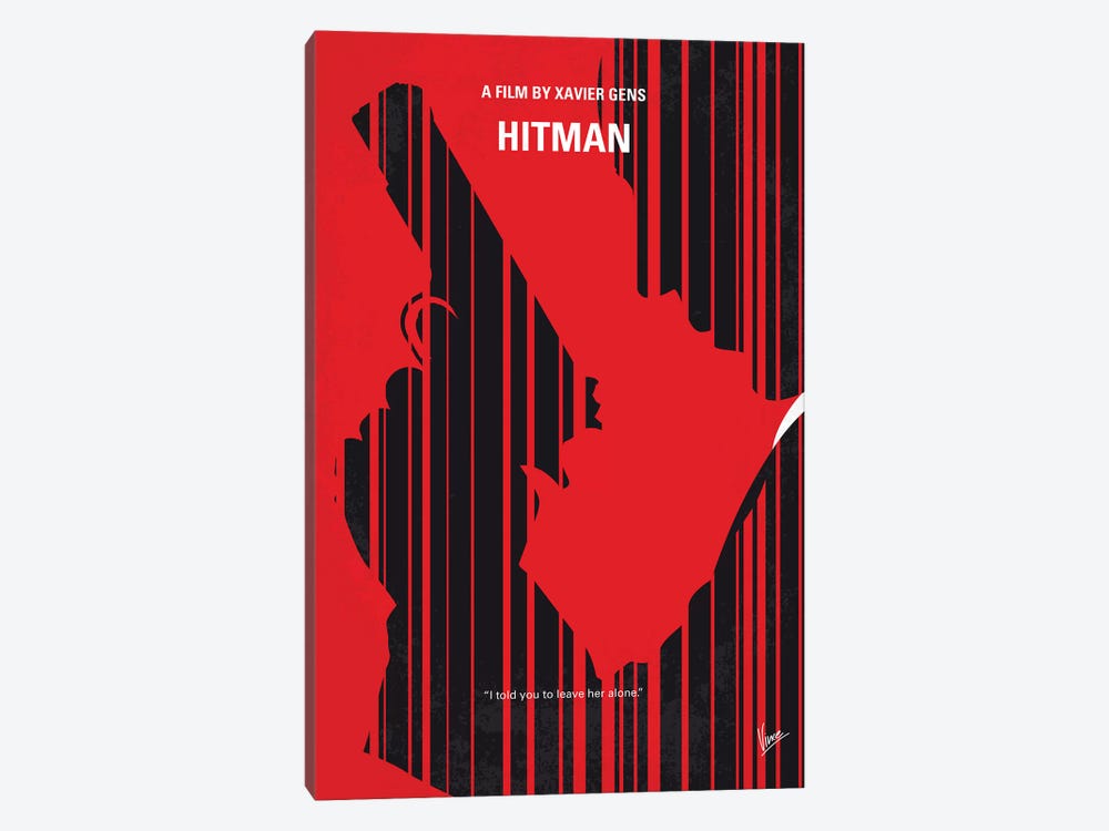 Hitman Minimal Movie Poster by Chungkong 1-piece Canvas Art Print