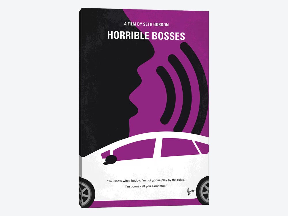 Horrible Bosses Minimal Movie Poster by Chungkong 1-piece Canvas Artwork