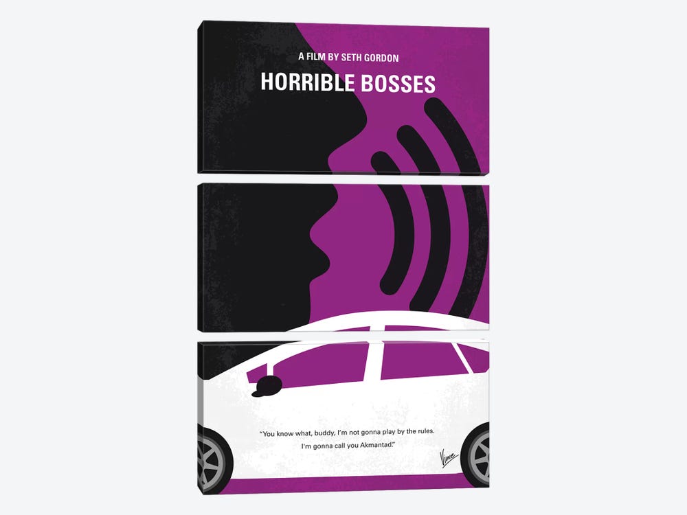 Horrible Bosses Minimal Movie Poster by Chungkong 3-piece Canvas Art