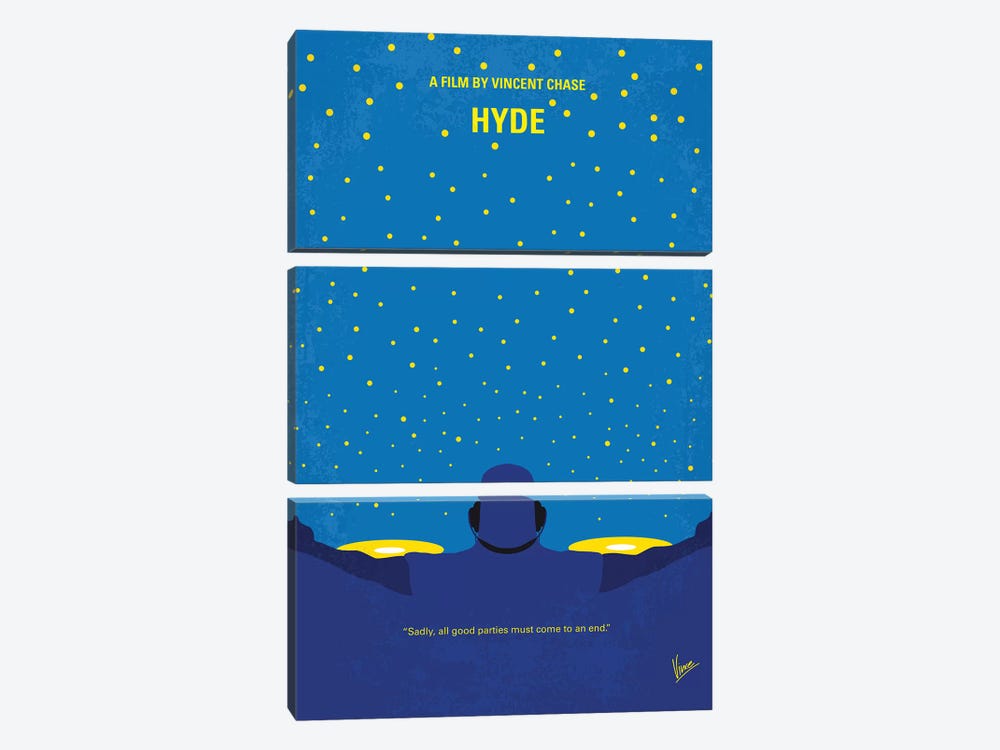 Hyde Minimal Movie Poster by Chungkong 3-piece Canvas Print