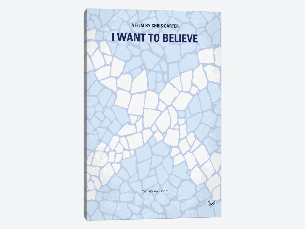 I Want To Believe Minimal Movie Poster by Chungkong 1-piece Canvas Art