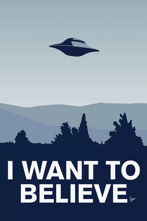 I Want To Believe Minimal Poster X-Files by Chungkong wall art