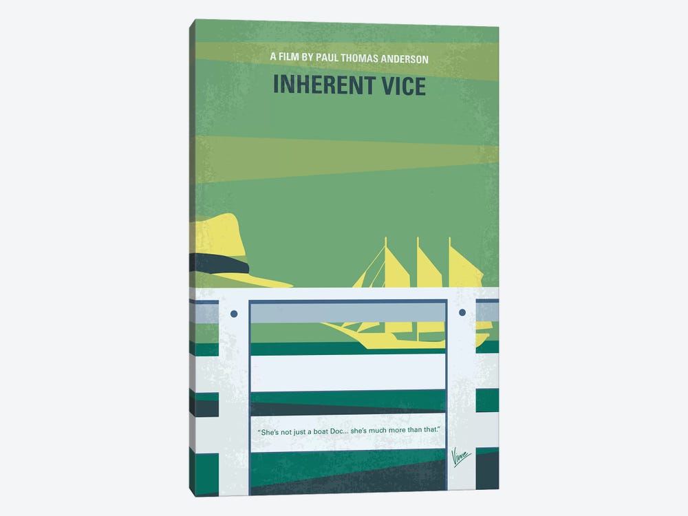 Inherent Vice Minimal Movie Poster by Chungkong 1-piece Canvas Art Print