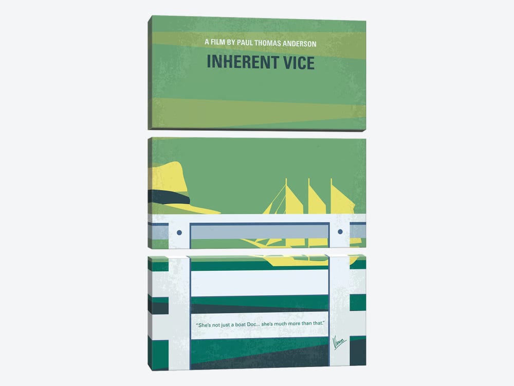 Inherent Vice Minimal Movie Poster by Chungkong 3-piece Canvas Art Print