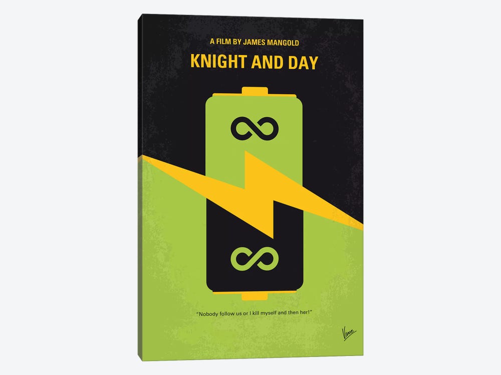 Knight And Day Minimal Movie Poster by Chungkong 1-piece Art Print