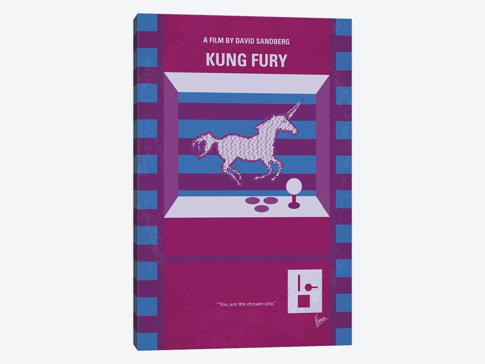 Kung Fury Minimal Movie Poster by Chungkong 1-piece Canvas Art