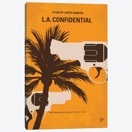 L.A. Confidential Minimal Movie Poster Canvas Print #CKG902} by Chungkong Canvas Artwork