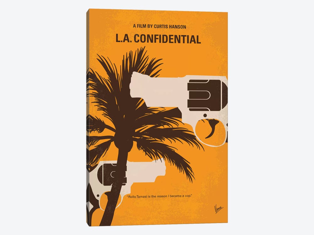 L.A. Confidential Minimal Movie Poster by Chungkong 1-piece Canvas Print