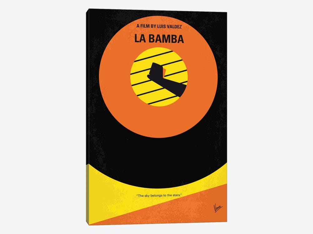 La Bamba Minimal Movie Poster by Chungkong 1-piece Canvas Wall Art