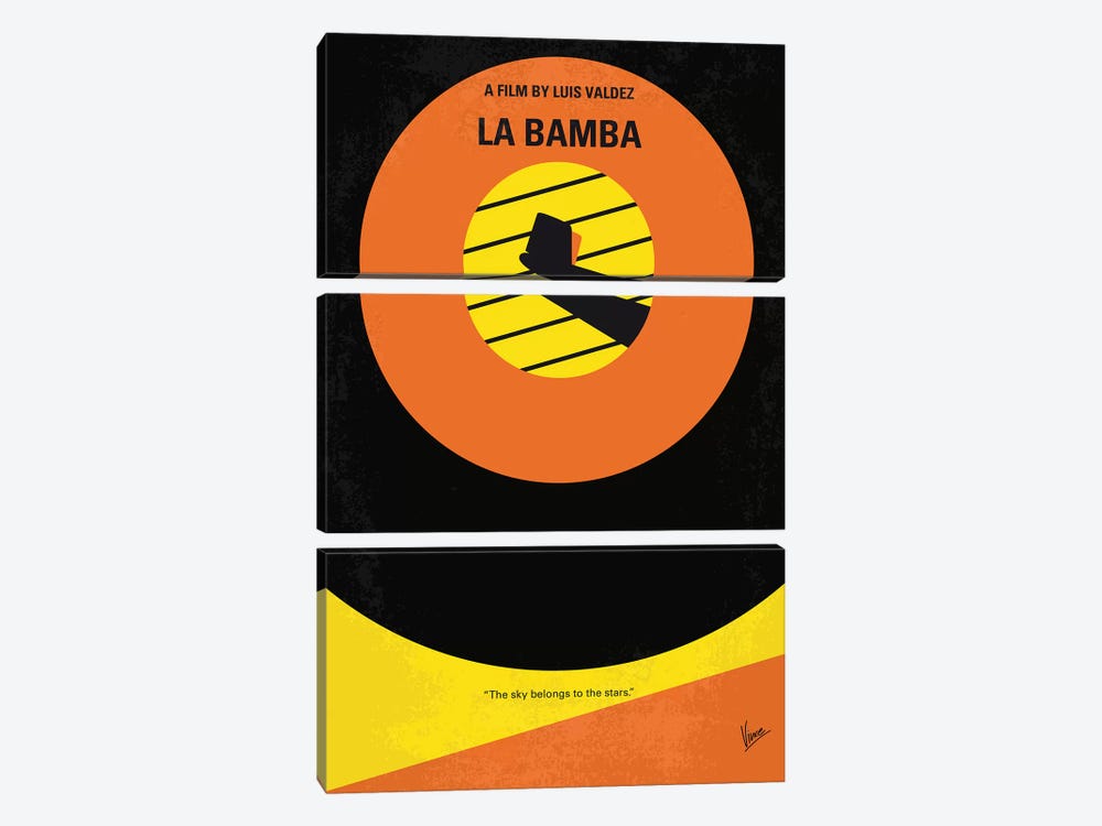 La Bamba Minimal Movie Poster by Chungkong 3-piece Canvas Artwork