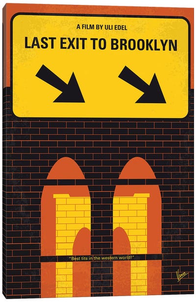 Last Exit To Brooklyn Minimal Movie Poster Canvas Art Print - Brooklyn Bridge