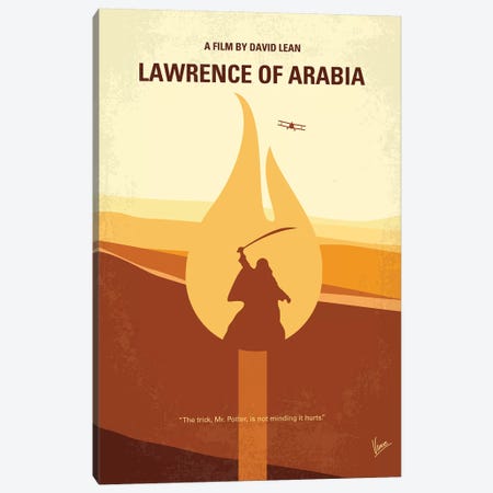 Lawrence Of Arabia Minimal Movie Poster Canvas Print #CKG906} by Chungkong Art Print