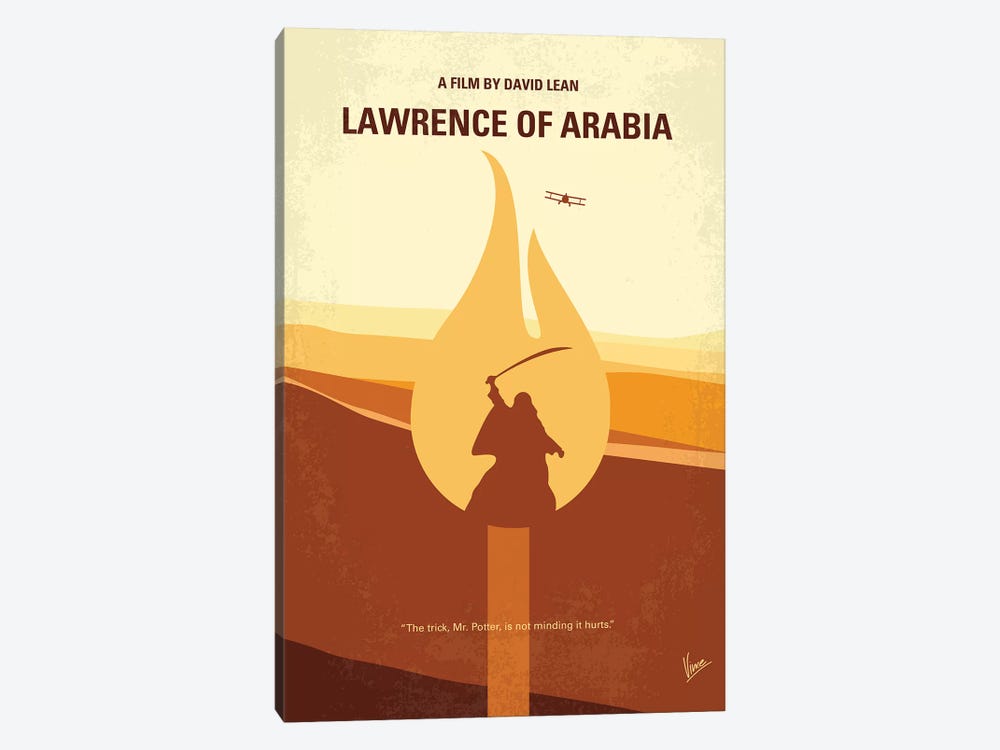 Lawrence Of Arabia Minimal Movie Poster by Chungkong 1-piece Canvas Art Print