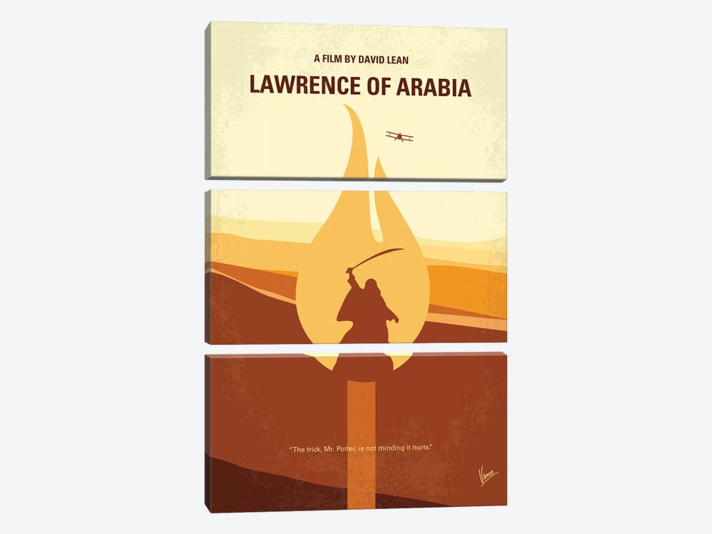 Lawrence Of Arabia Minimal Movie Poster by Chungkong 3-piece Art Print