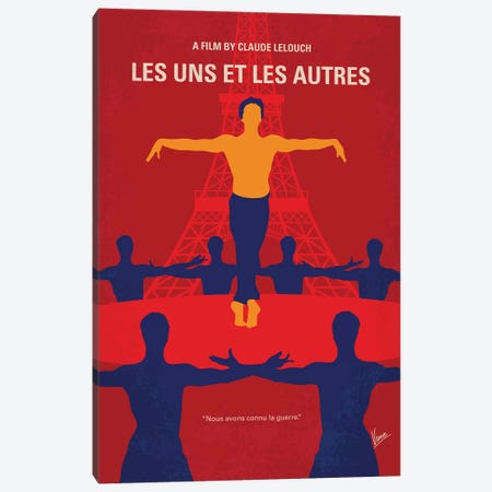 Les Uns Et Les Autres Minimal Movie Poster Canvas Print #CKG907} by Chungkong Canvas Print