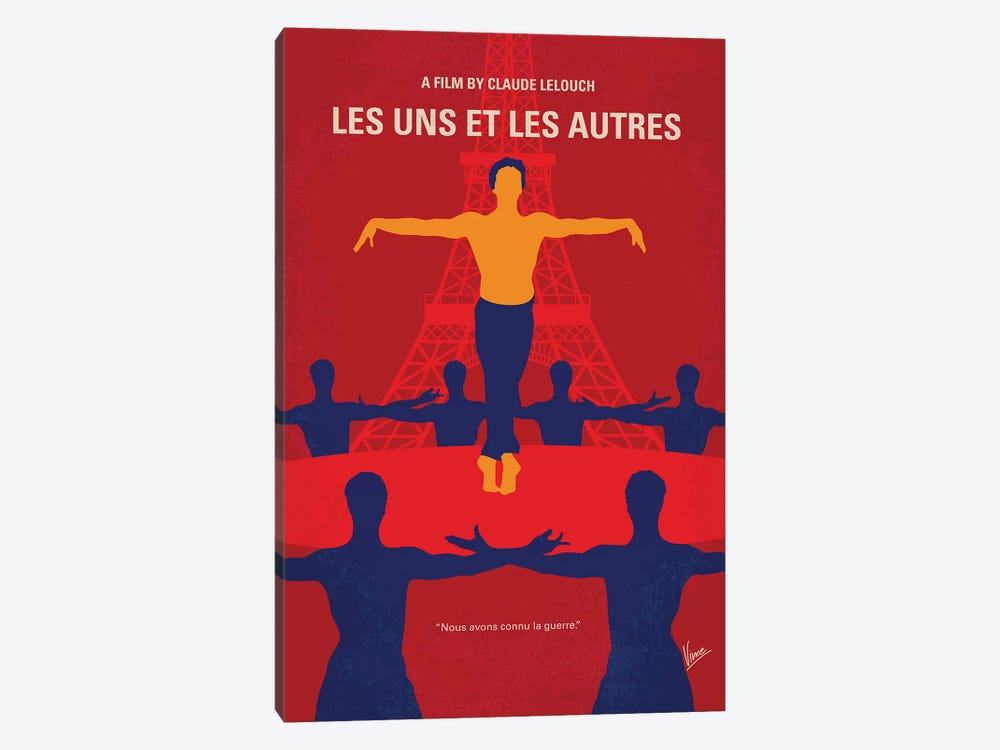 Les Uns Et Les Autres Minimal Movie Poster by Chungkong 1-piece Canvas Art