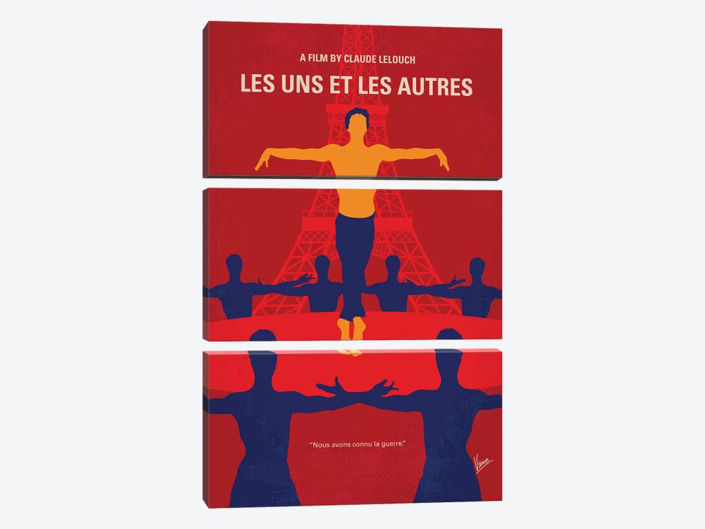 Les Uns Et Les Autres Minimal Movie Poster by Chungkong 3-piece Canvas Artwork