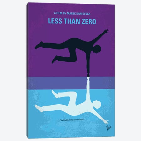 Less Than Zero Minimal Movie Poster Canvas Print #CKG908} by Chungkong Canvas Artwork