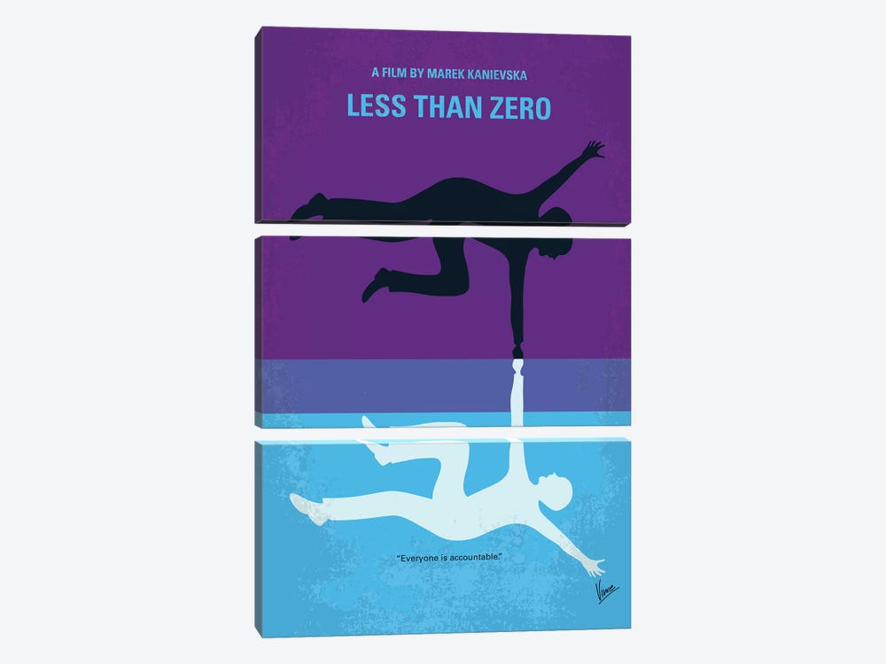 Less Than Zero Minimal Movie Poster by Chungkong 3-piece Art Print