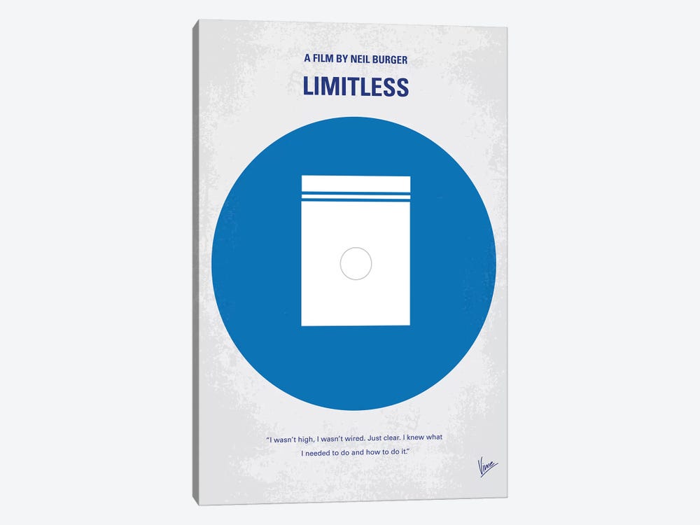 Limitless Minimal Movie Poster by Chungkong 1-piece Canvas Art