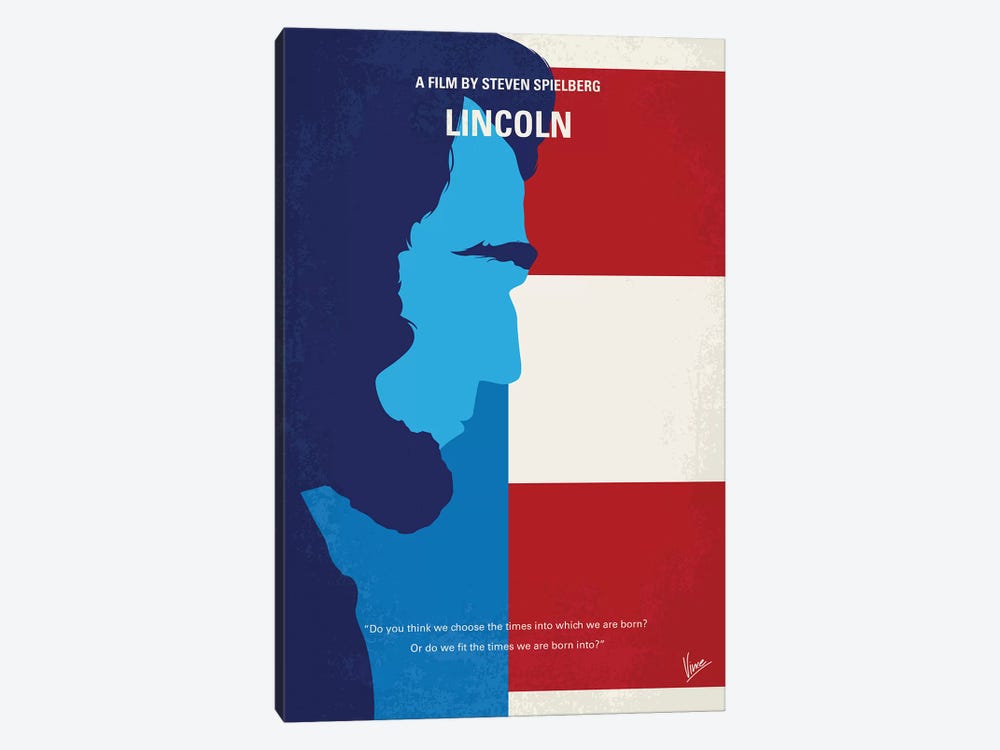 Lincoln Minimal Movie Poster by Chungkong 1-piece Canvas Wall Art