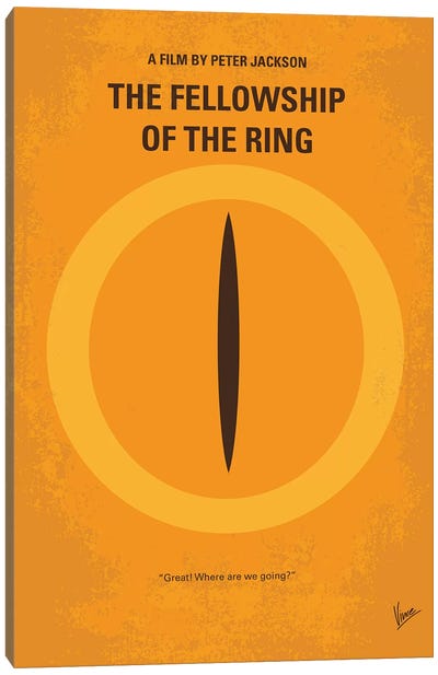 LOTR I Minimal Movie Poster Canvas Art Print - The Lord Of The Rings