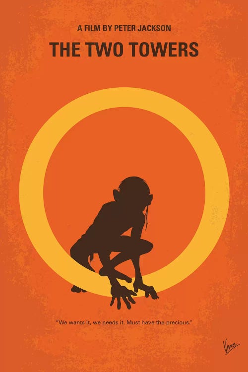 LOTR II Minimal Movie Poster