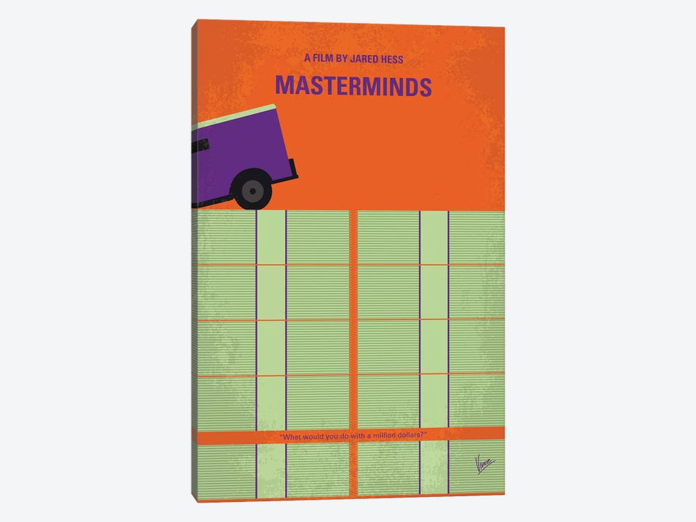 Masterminds Minimal Movie Poster by Chungkong 1-piece Canvas Art