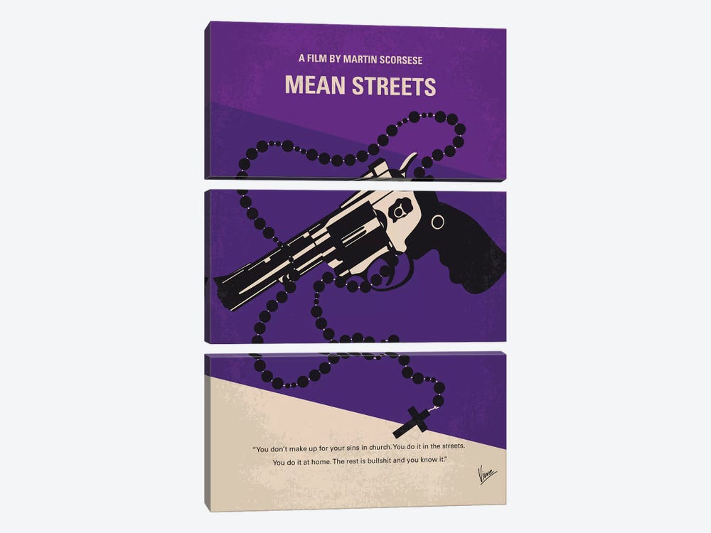 Mean Streets Minimal Movie Poster by Chungkong 3-piece Art Print