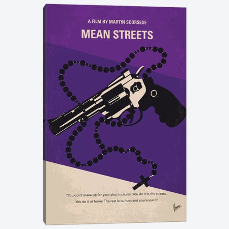 Mean Streets Minimal Movie Poster Canvas Print #CKG917} by Chungkong Canvas Artwork