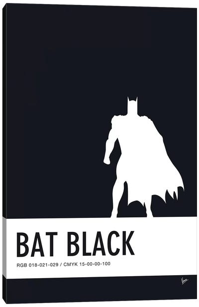 Minimal Colorcode Poster Batman Canvas Art Print - Justice League