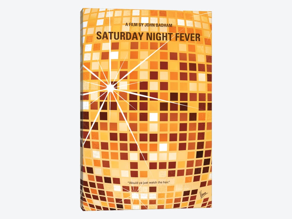 Saturday Night Fever Minimal Movie Poster by Chungkong 1-piece Art Print
