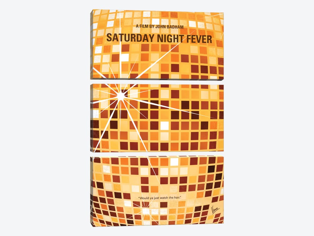 Saturday Night Fever Minimal Movie Poster by Chungkong 3-piece Art Print